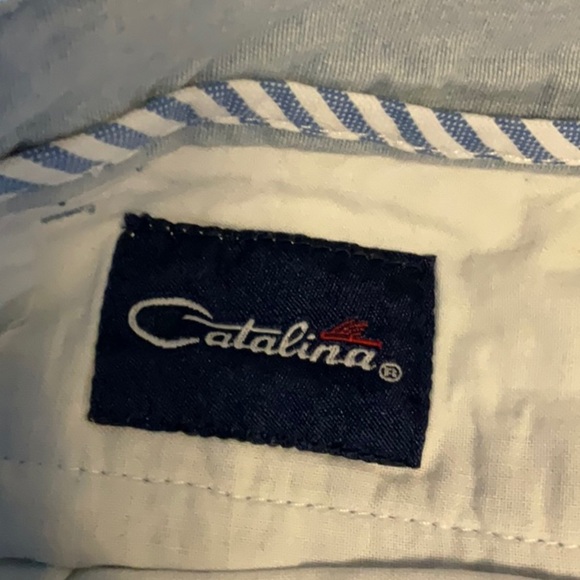 Catalina Blue Flat Front Shorts - Picture 3 of 6